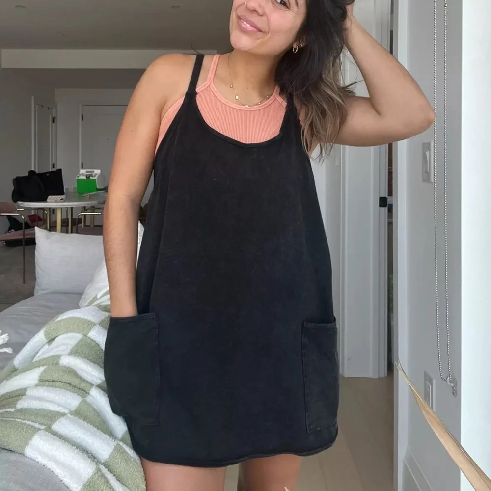 FREE PEOPLE Black Hot Shot Mini Dress M